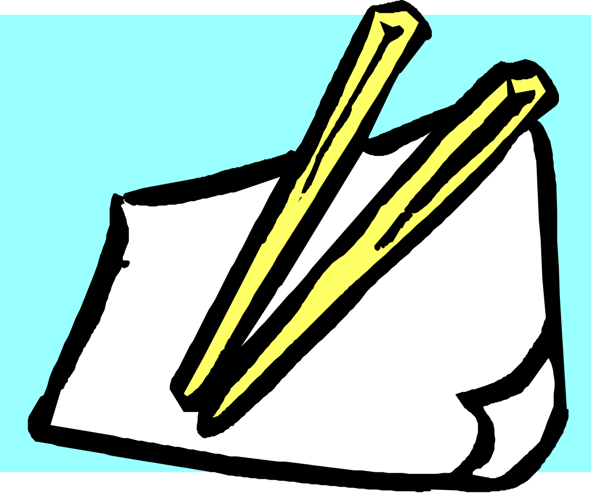 Yellow Pencil and White Paper Clipart for Creative Projects