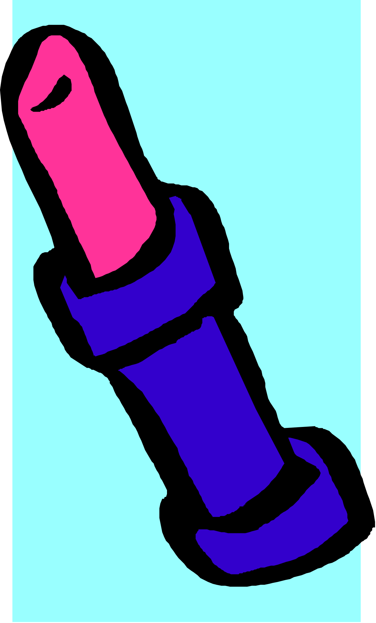 Pink and Blue Object Clipart for Dynamic Visuals