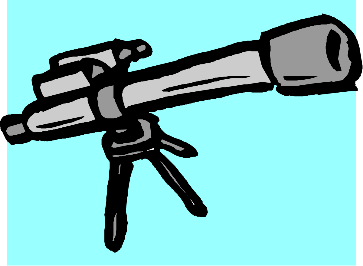 Telescope on Tripod Clipart for Astronomy Enthusiasts