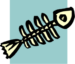 Fish Skeleton Clipart with Tail - Unique and Versatile Designs