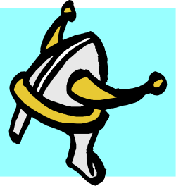 Man in Yellow and Black Suit Kicking Clipart Illustration