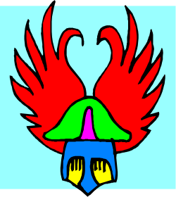 Red and Green Bird Clipart with Vibrant Wings