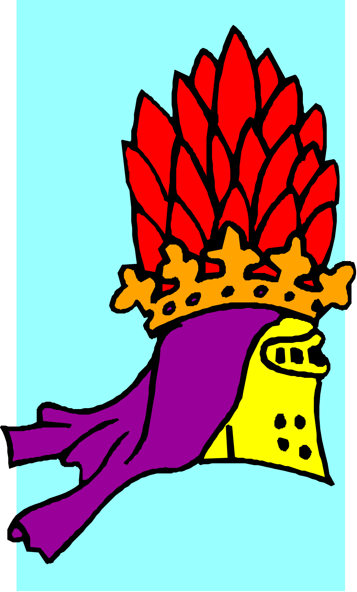 a drawing of a crown with a purple and red crown clip art png transparent Crown Clipart: Elegant Purple and Red Design for Royal Themes