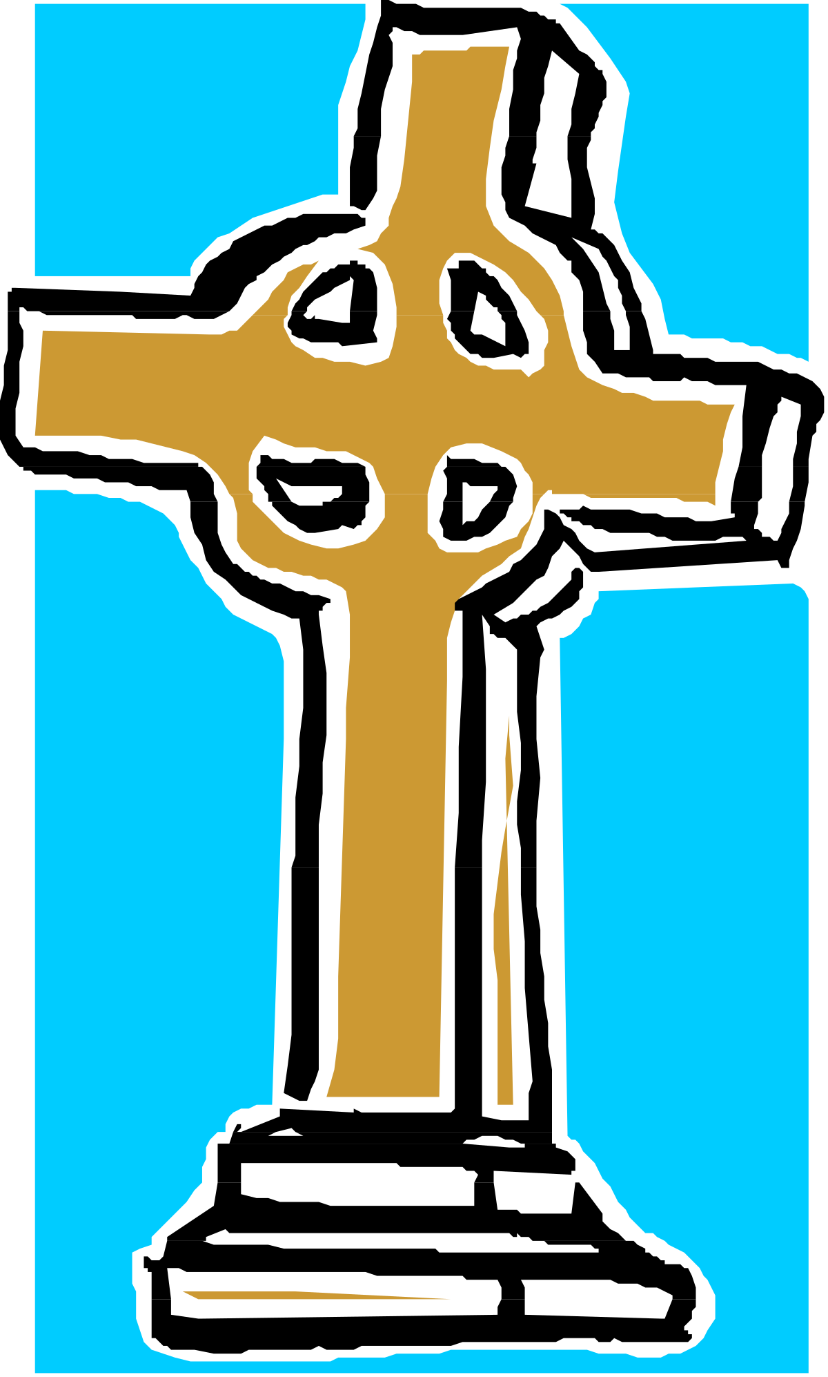 a cross with a blue background clip art png transparent Cross with Blue Background Clipart - Unique Symbol for Various Uses
