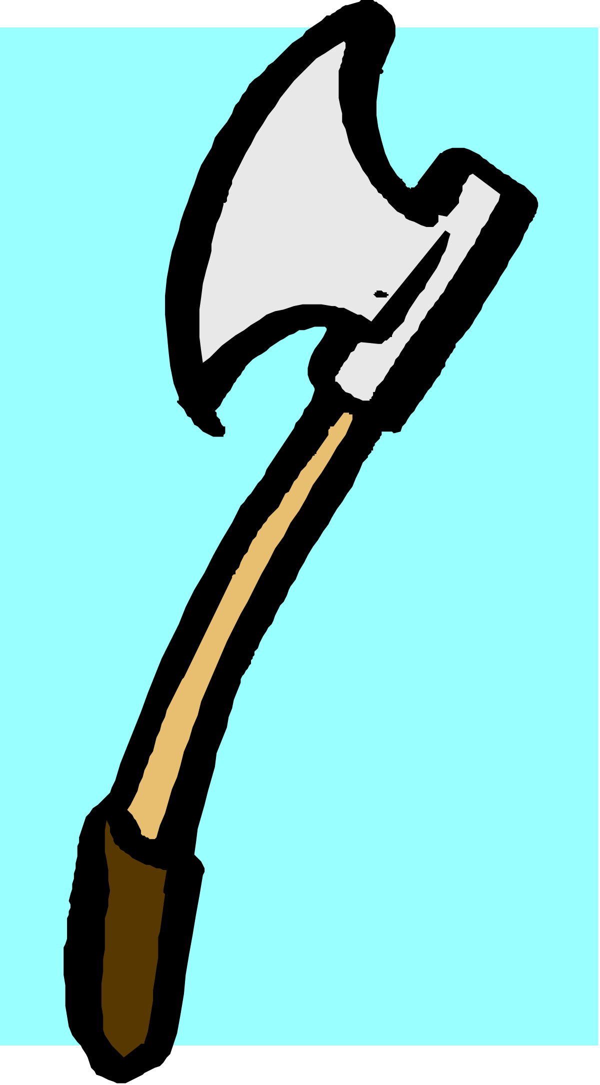 an axe with a wooden handle clip art png transparent Axe with Wooden Handle Clipart for Outdoor Adventures