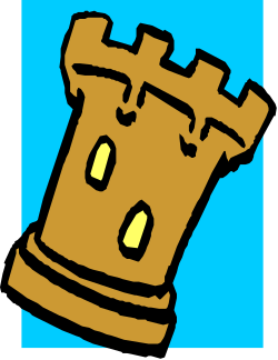 Brown Castle with Blue Background - Stunning Clipart for Your Projects