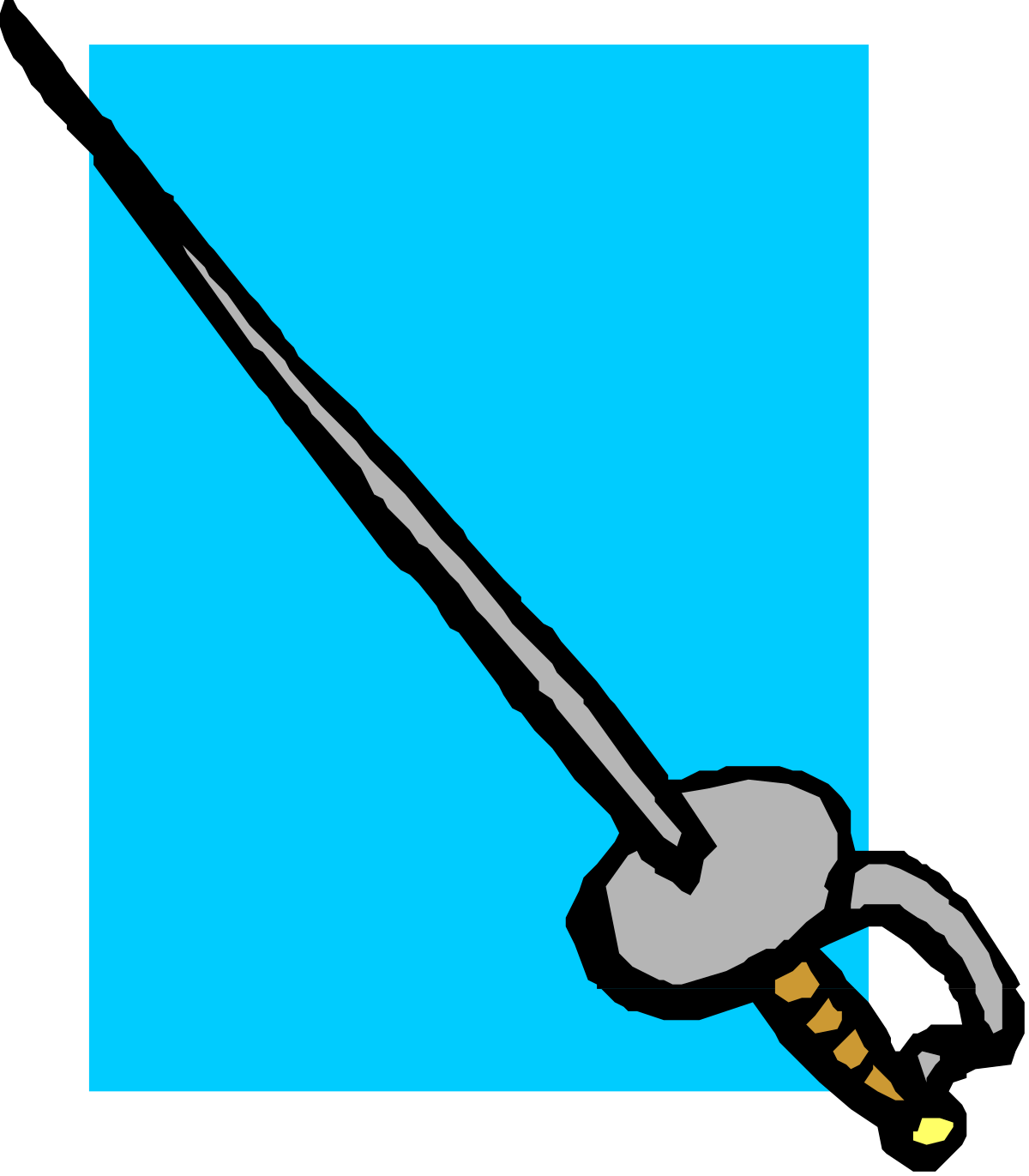 Sword Clipart: Long Blade Design for Dynamic Illustrations