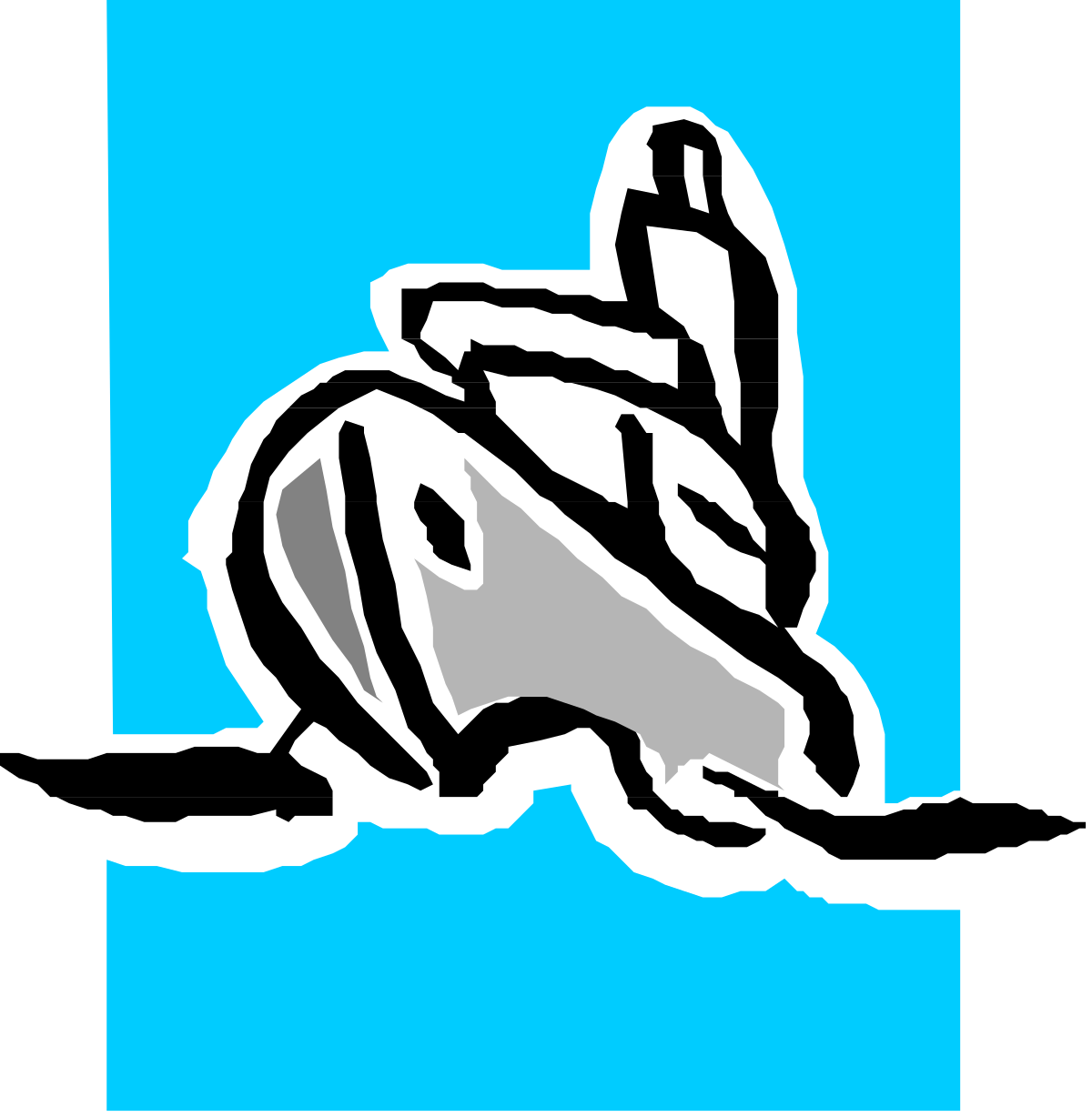 a black and white silhouette of a person on a surfboard clip art png transparent Surfer Silhouette Clipart: Black and White Surfboard Scene
