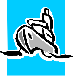 Surfer Silhouette Clipart: Black and White Surfboard Scene