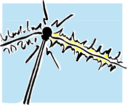 Branch with Leaves and Yellow Arrow Clipart - Nature Inspired Graphics