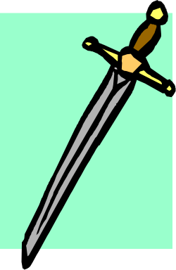 Sword with Yellow Handle - Classic Clipart Illustration