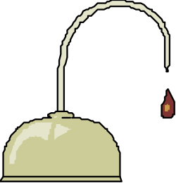 White Lamp with Red Light Clipart for Creative Projects