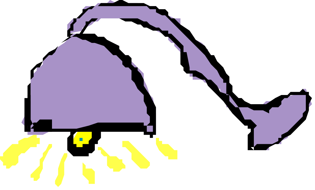 Purple and Yellow Map with Black Outline Clipart