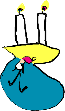 Person Balancing on a Large Blue Ball - Dynamic Clipart