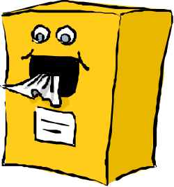 Yellow Box with Face Clipart - Fun and Playful Design