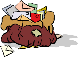 Pile of Papers on Black Background Clipart