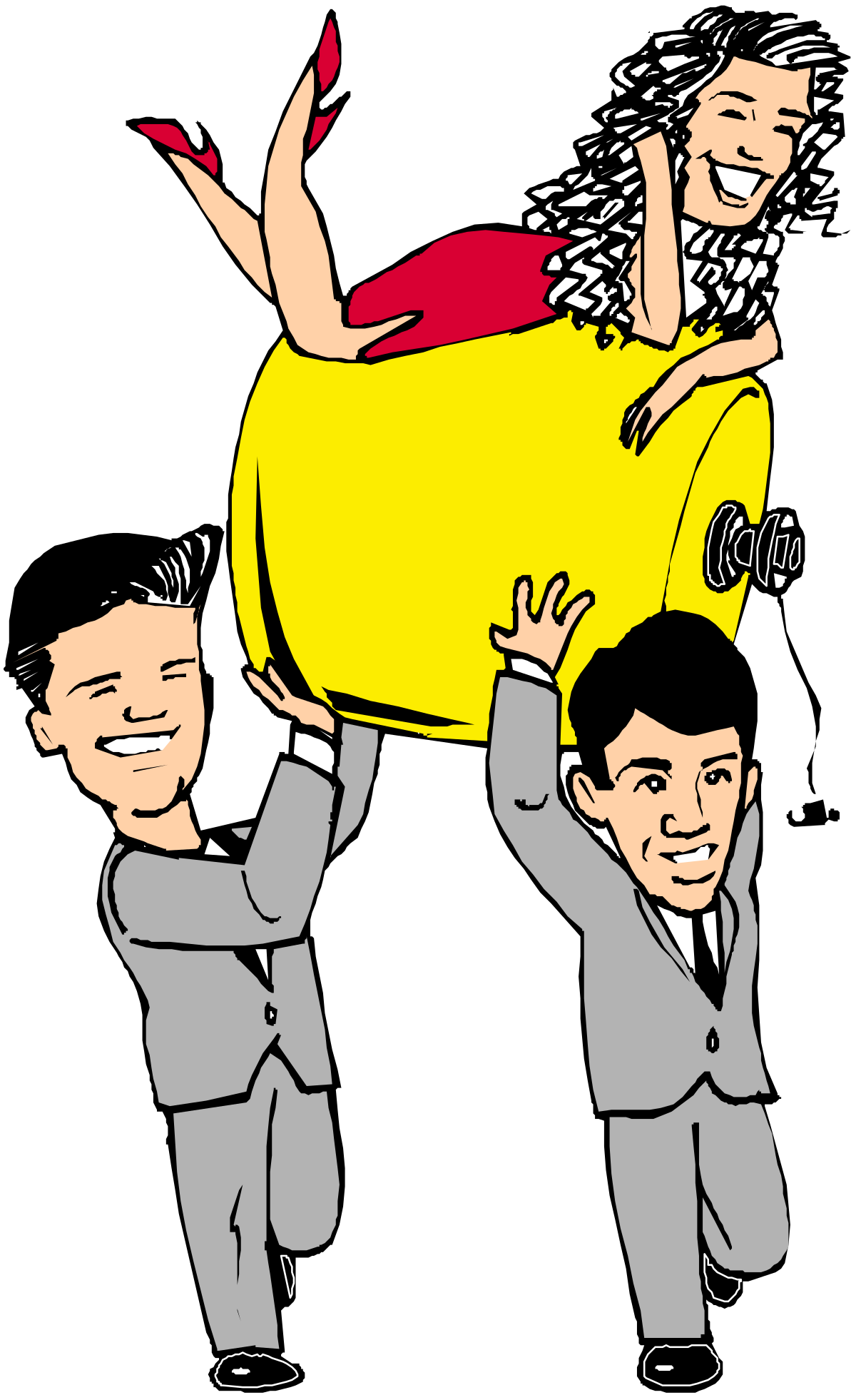 a man and woman are holding a giant banana clip art png transparent Giant Banana Clipart: Fun Man and Woman Holding a Whimsical Fruit