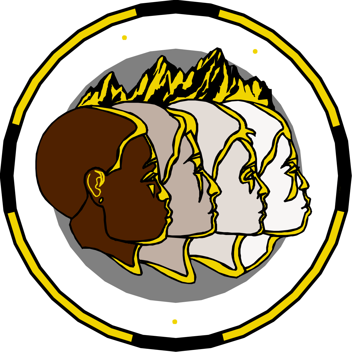 a drawing of two men in a circle clip art png transparent Circle of Friendship: Two Men Standing Together Clipart