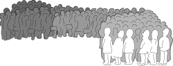 Group of People Standing in a Line Clipart - Diverse Characters in Unity