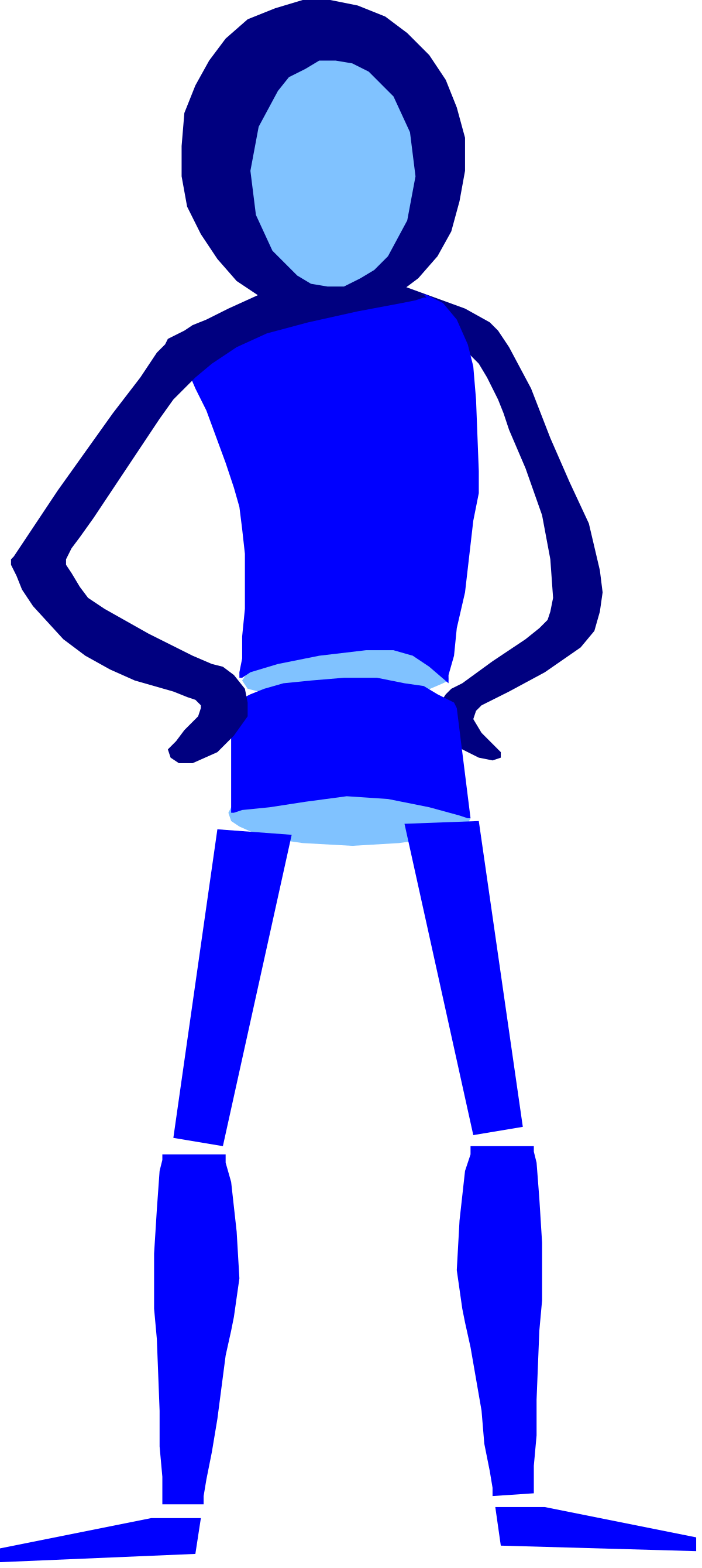 a person in a blue shirt and pants clip art png transparent Blue Shirt and Pants Clipart: Versatile Character Illustration