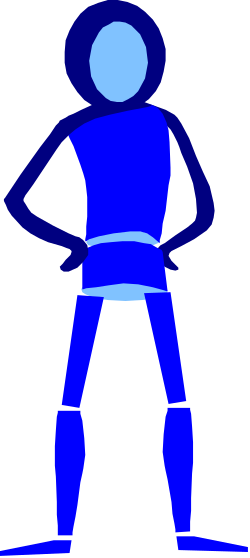 Blue Shirt and Pants Clipart: Versatile Character Illustration