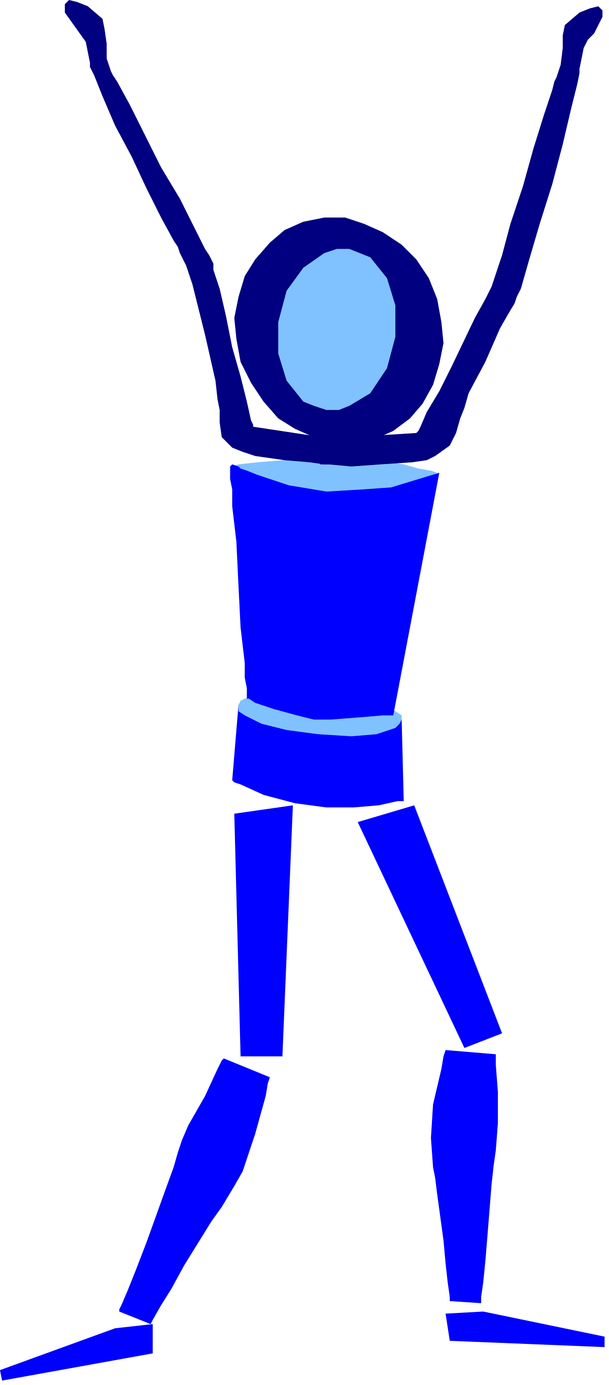 Person with Arms Raised - Dynamic Clipart for Creative Projects