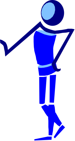 Blue Stick Figure Clipart - Versatile Character Graphics for All Projects