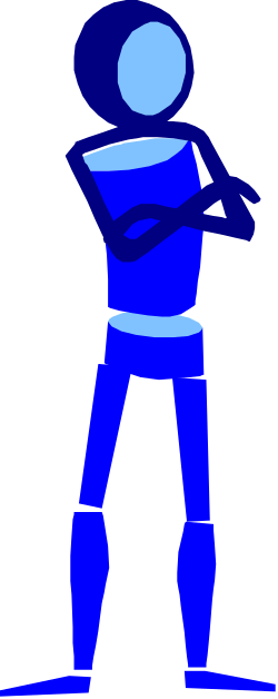 Person in Blue Shirt Clipart for Creative Projects