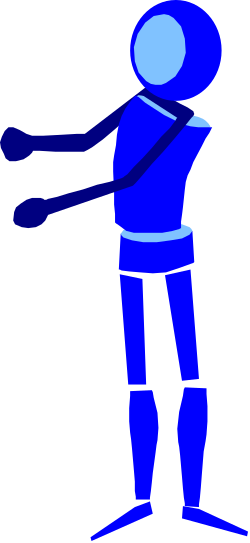 Person Throwing a Ball in Blue Shirt Clipart