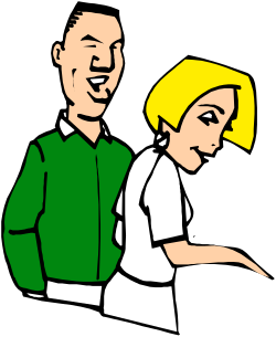 Man and Woman Standing Together - High-Quality Clipart for Diverse Uses