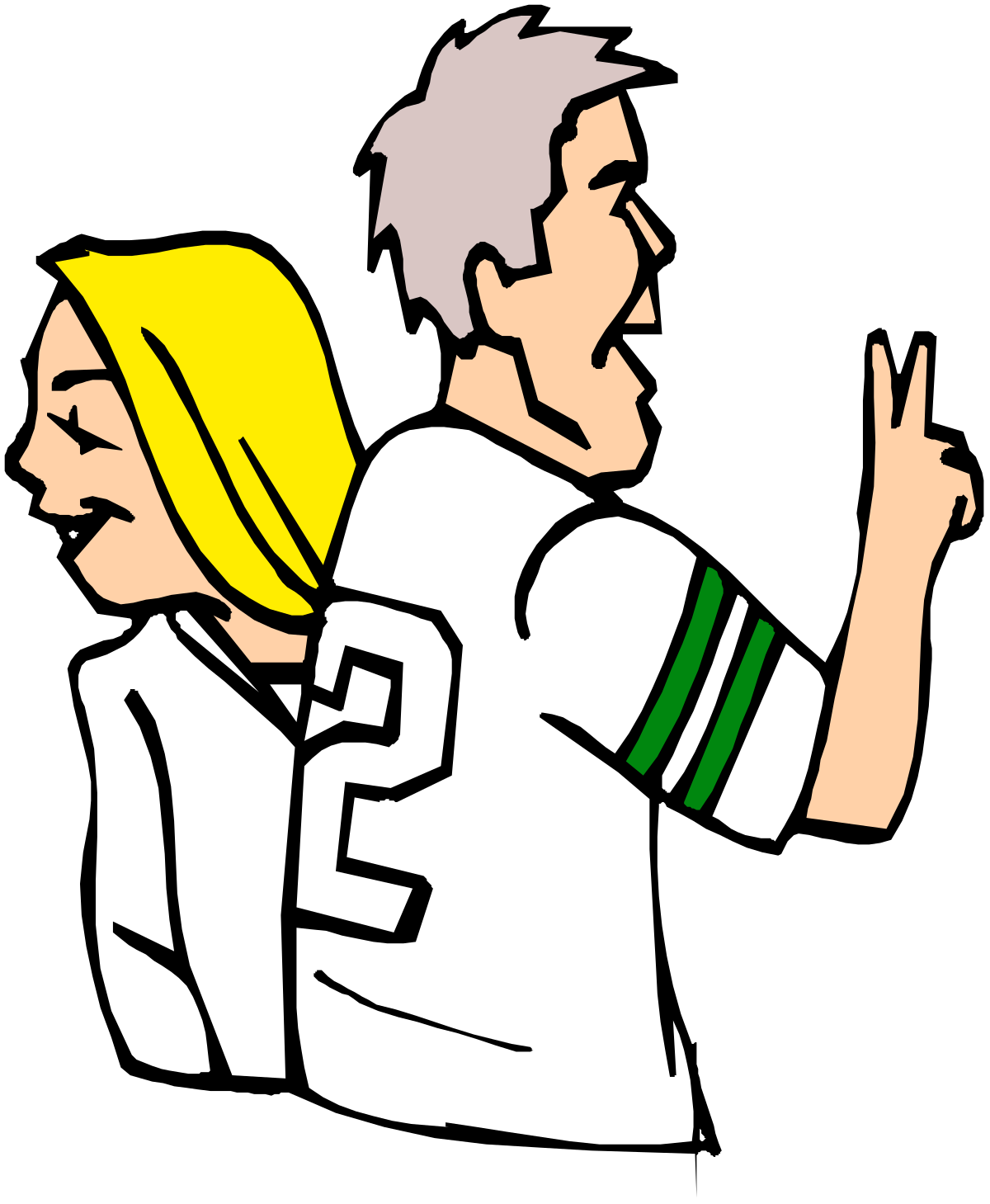 Man and Woman in White Shirts Clipart: Perfect for Your Graphic Needs