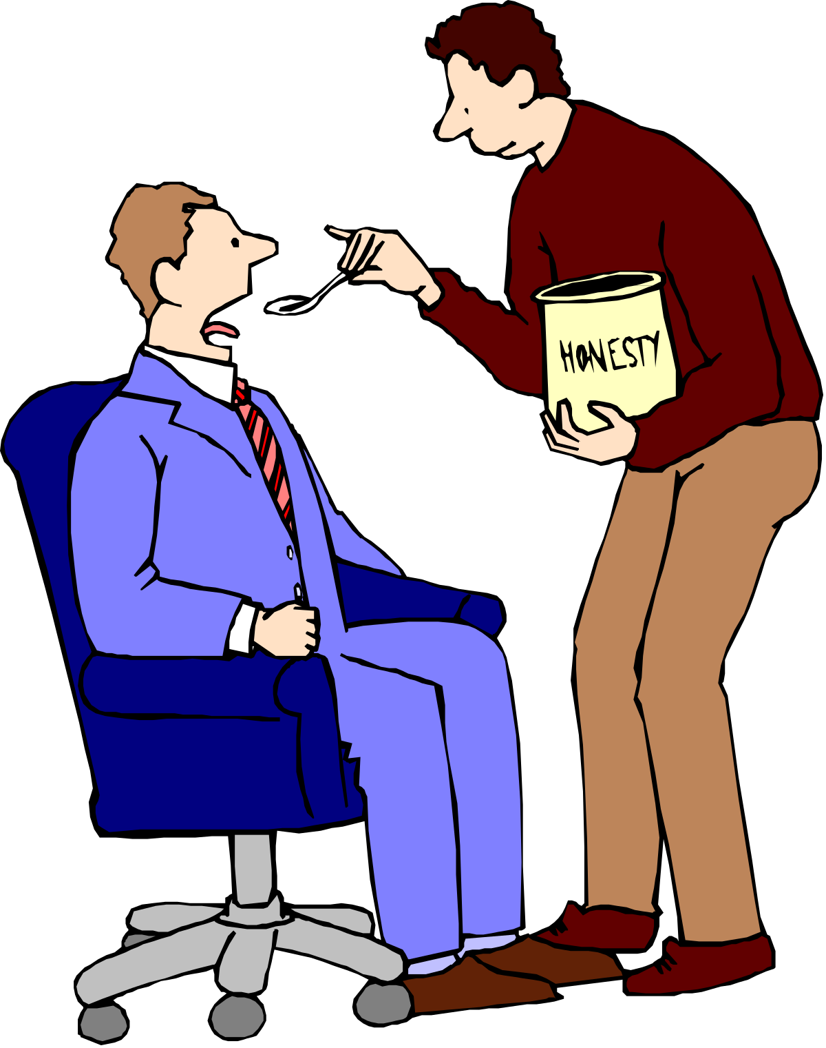 Coffee Clipart: Man Enjoying a Hot Cup of Coffee