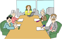 Meeting Room Clipart: Team Collaboration Around a Table
