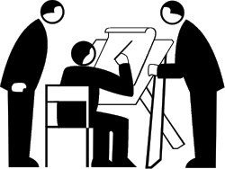 Black and White Silhouette of a Bearded Man for Creative Projects