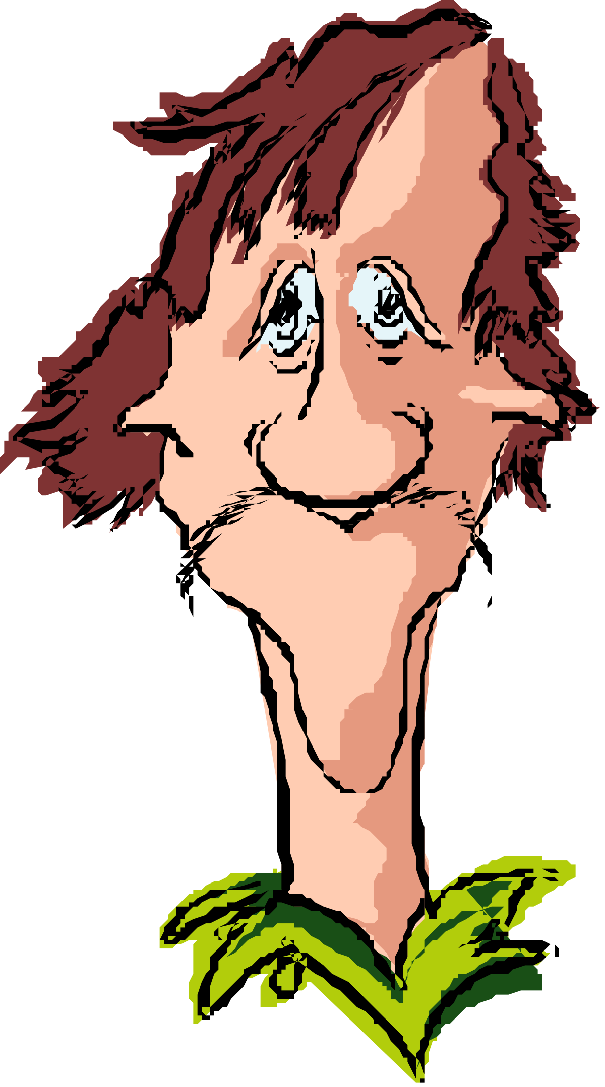 a cartoon character with a green shirt clip art png transparent Cartoon Character Clipart: Playful Figure in Green Shirt