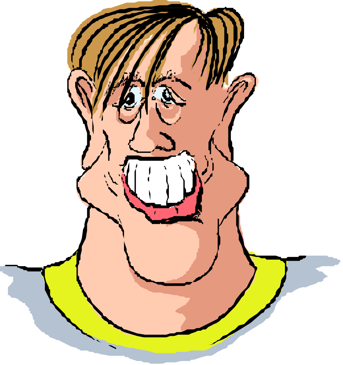 Smiling Man Cartoon Clipart - Cheerful Character for Fun Designs