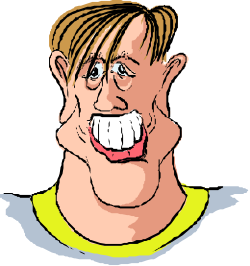 Smiling Man Cartoon Clipart - Cheerful Character for Fun Designs