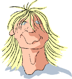 Blonde Woman Cartoon Clipart - Long Hair Character Designs