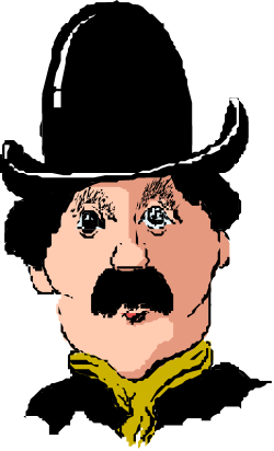 Mustached Man in Hat Clipart - Charming Vintage Character Illustration
