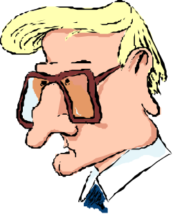 Professional Man with Glasses and Tie - Clipart Illustration