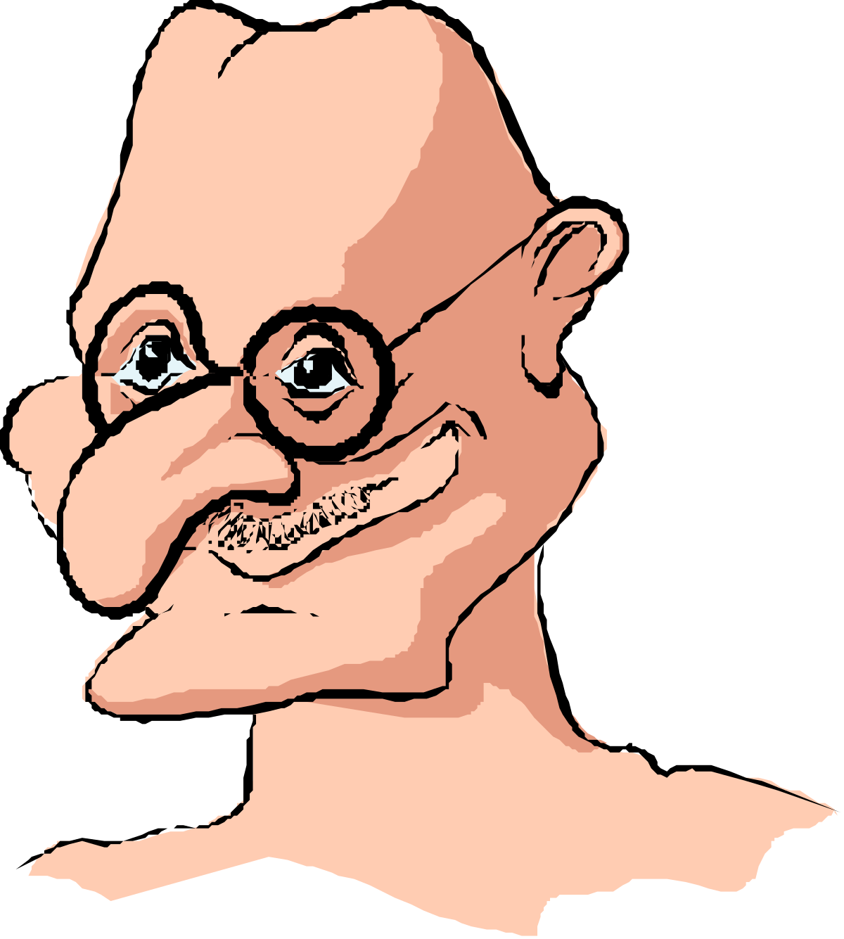a drawing of a man with glasses on clip art png transparent Man with Glasses Clipart - Stylish Character Illustration