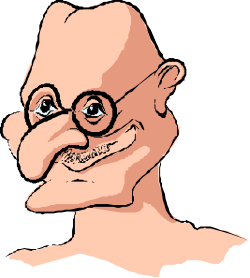 Man with Glasses Clipart - Stylish Character Illustration