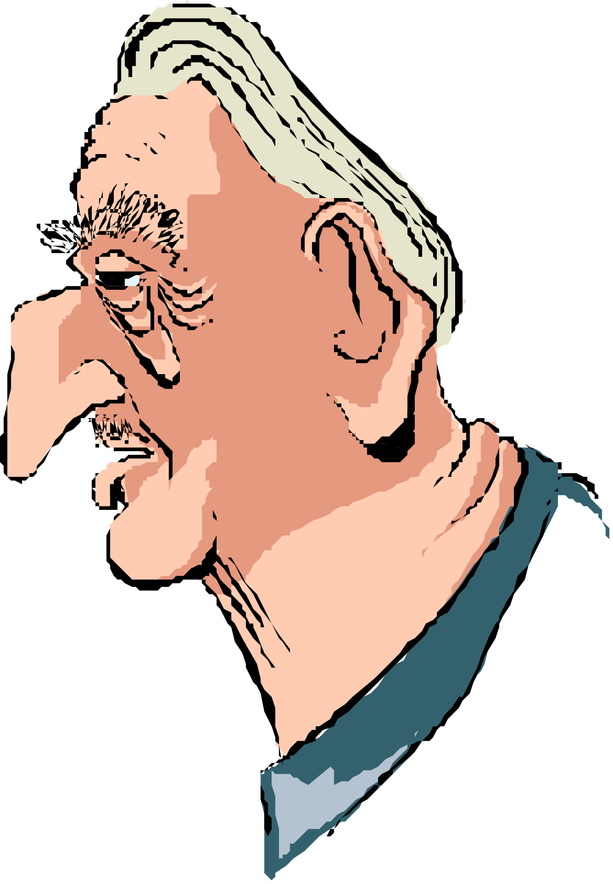 a man with a beard and a black shirt clip art png transparent Bearded Man in Black Shirt Clipart for Diverse Uses