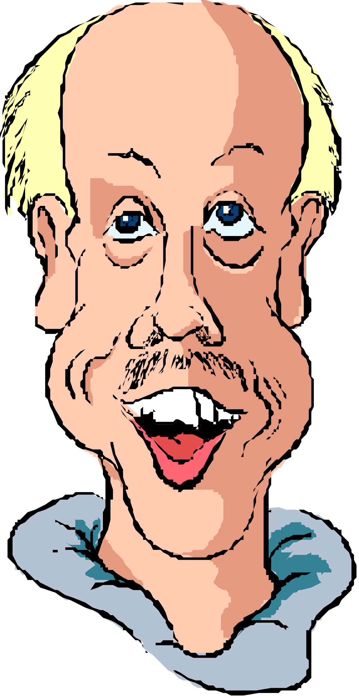 a cartoon of a man with a big smile clip art png transparent Smiling Man Cartoon Clipart - Joyful Expressions for Your Projects