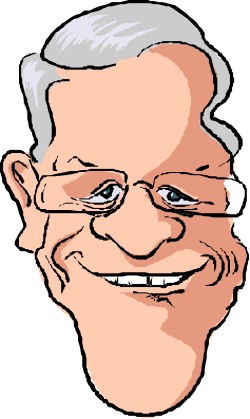 Smiling Older Man with Glasses Clipart - Perfect for Personal and Professional Use