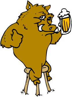 Cartoon Bear Drinking Beer Clipart - Fun and Whimsical Illustrations