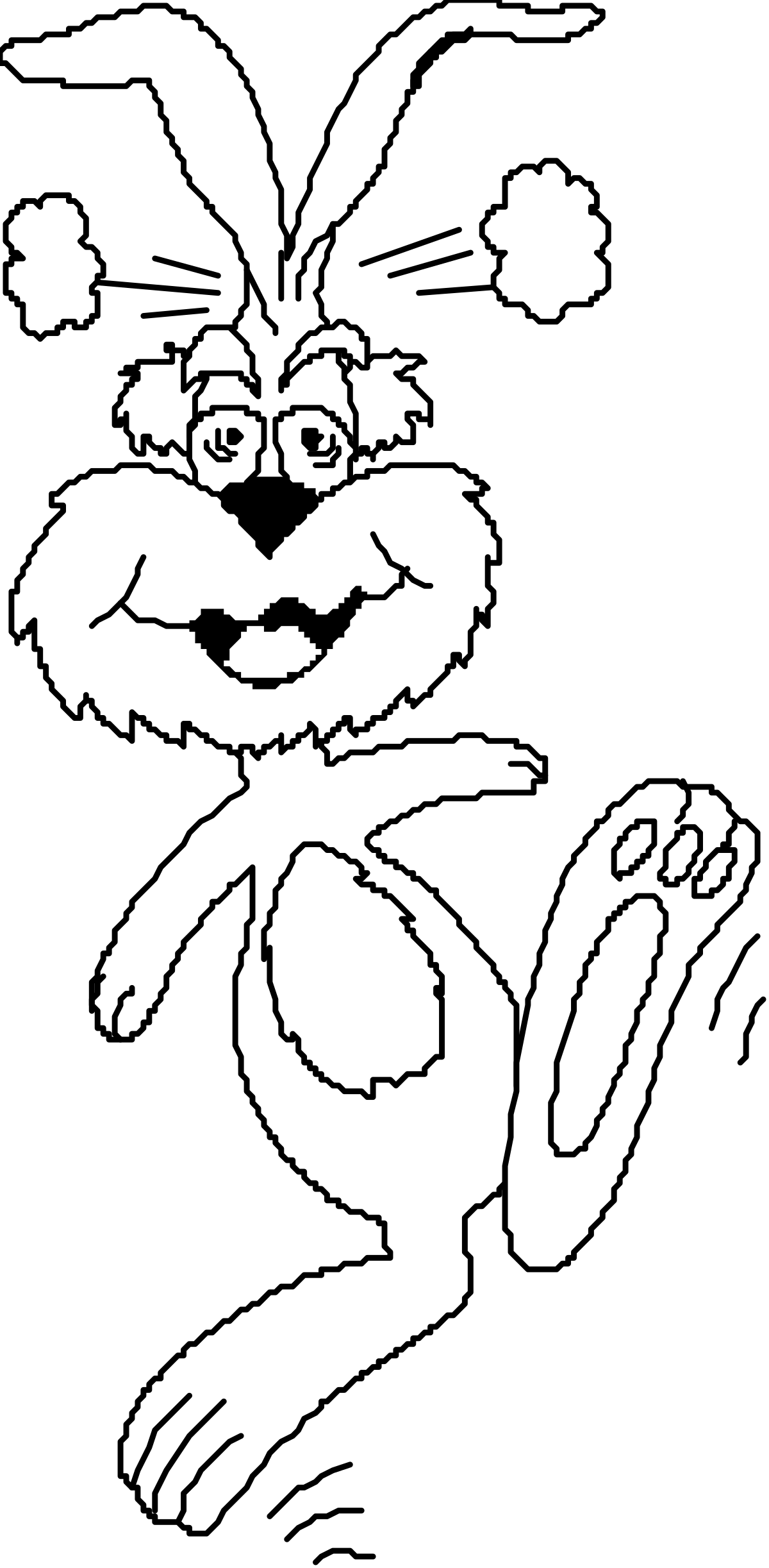 Black and White Rabbit Clipart - Charming Illustrations for All Your Creative Projects