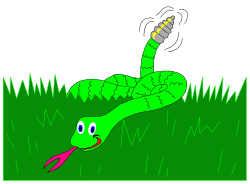 Snake with Bottle in Mouth Clipart - Unique and Playful Design