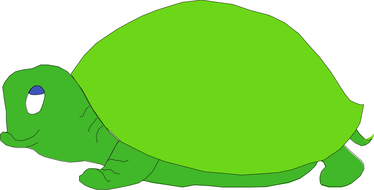 Green Turtle with Blue Eye - Vibrant Clipart for Eco-Themed Projects