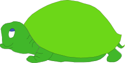 Green Turtle with Blue Eye - Vibrant Clipart for Eco-Themed Projects
